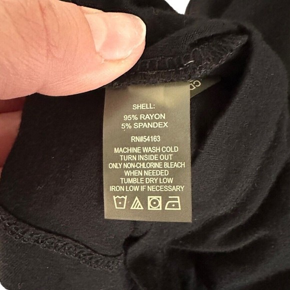 Calvin Klein Sleeveless Black A Line Rayon V Neck Size Medium Front Pockets - Picture 8 of 8